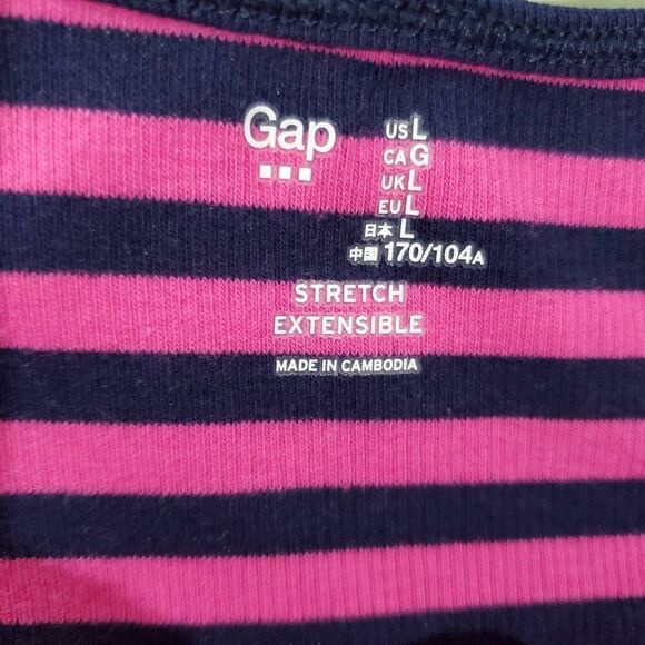 Gap Large Navy Pink Stripe Tank - Picture 2 of 5